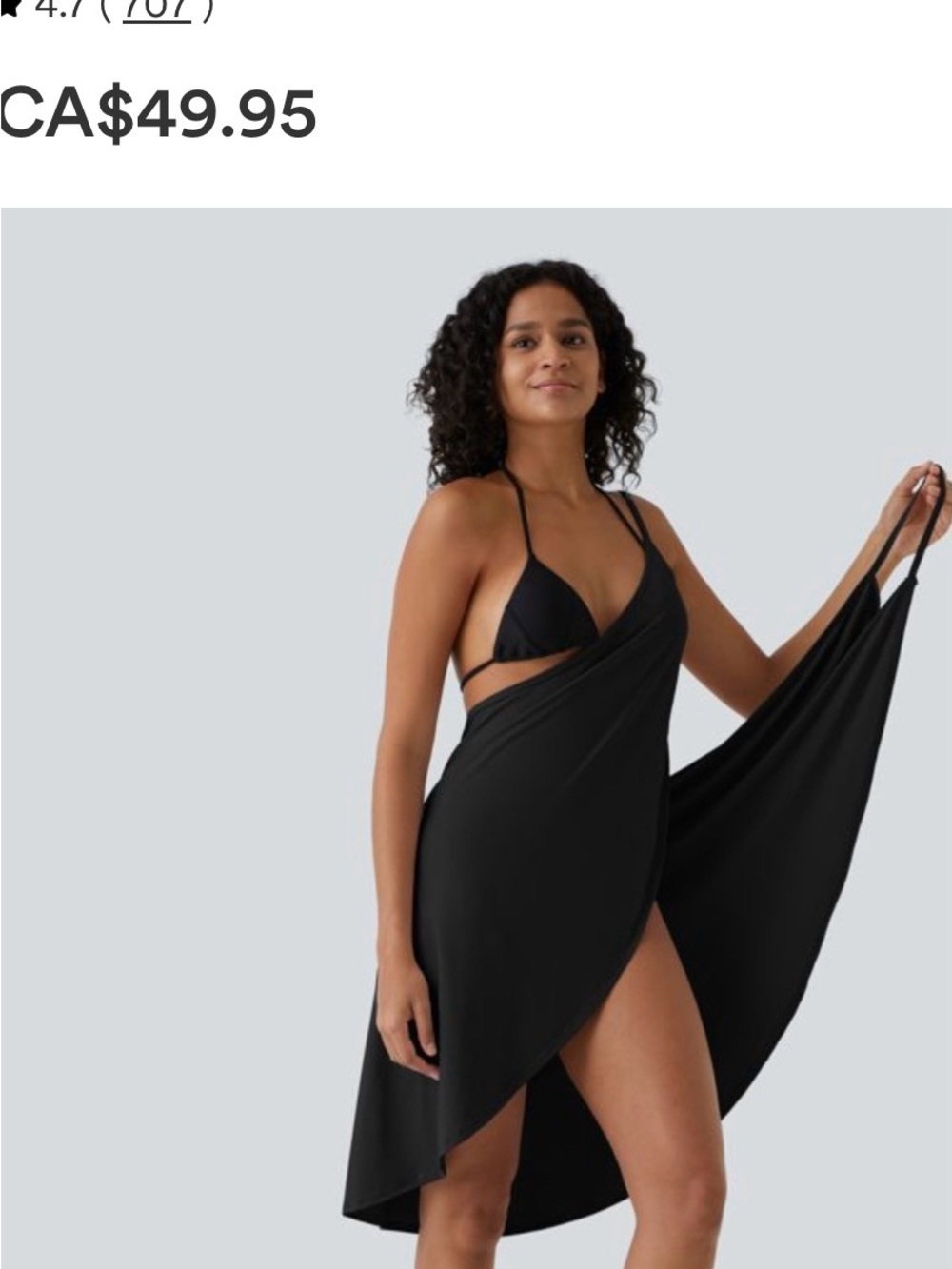HALARA Black Wrap Sarong Cover-Up